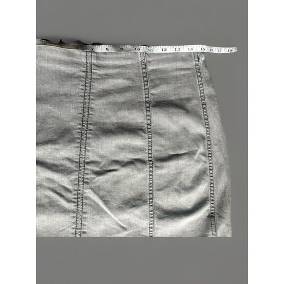 Free People Modern Femme Grey Denim Mini Skirt, EUC, Size12 MSRP $89 - Picture 10 of 16